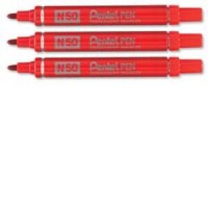MK3893 | Pentel N50 Permanent Marker Bullet Tip Red N50-B