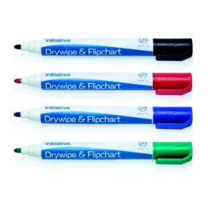 MK8731 | Initiative Drywipe & Flipchart Marker Assorted Wallet of 4