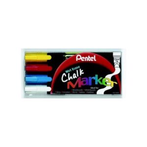 MK9196 | Pentel Chalk Marker Assorted Wallet 4 SMW26/4-BCGW
