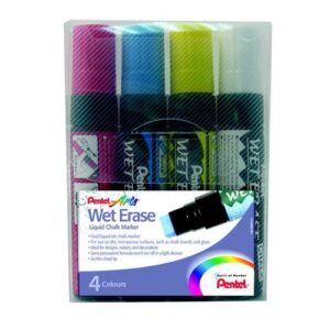 MK9268 | Pentel Jumbo Chalk Markers Assorted Pack 4 SMW56/4-BCGW