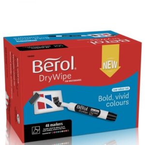 MK9436 | Berol Drywipe Pen Chisel Assorted Display Pack 48 S0377420