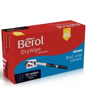 MK9437 | Berol Dry Wipe Pen Fine Black 200s