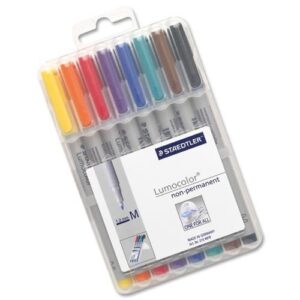 MK9475 | Staedtler Lumocolor Medium Tip Water Soluble Pen Wallet of 8