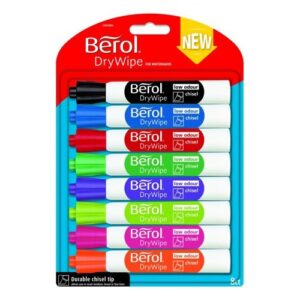 MK9530 | Berol Drywipe Marker Chisel Assorted Pack 8 S0377440