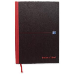 MS3847 | Black N Red Manuscript Book A4 Plain Book 80 Leaf 5 H64068