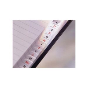 MS3909 | Black N Red Wirebound Notebook Feint And Index A5 J67001