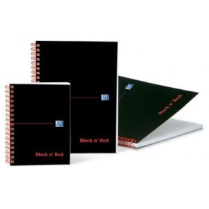MS8366 | Black N Red Side Bound Spiral Notebook Feint Ruled A4 F66368