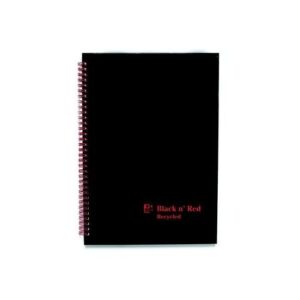 MS8397 | Black N Red Recycled Notebook A4 Wirebound H67023
