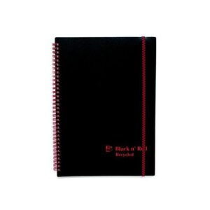 MS8399 | Black N Red Recycled Notebook A4 Polypropylene E67024