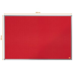 NB5114 | Nobo Essence Felt Noticeboard 900x600 Red