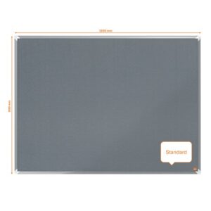 NB5121 | Nobo Premium Plus Felt Noticeboard 1200 x 900 grey