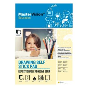 NB6104 | A1 Self Stick Mastervision Drawing Pad 80 Gsm Plain 30 Shts
