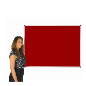 NB8295 | Adboards Deluxe Aluminium Frame Noticeboard 1200x900 Red