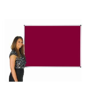NB8302 | Adboards Deluxe Aluminium Frame Noticeboard 1800x1200 Burgdy
