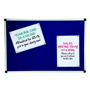 NB9182 | Initiative Noticeboard 900x600mm (3x2') Aluminium Frame Blue