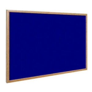NB9280 | Earth Wood Effect Frame Blue Felt Notice Board 1200x900mm