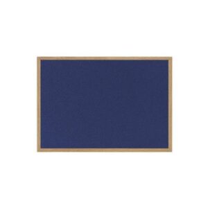 NB9303 | Earth Wood Effect Frame Blue Felt Notice Board 180x120cm