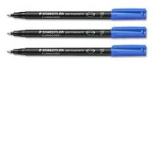 OP4368 | Staedtler Lumocolor OHP Pens Fine Permanent Blue 318-3