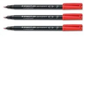 OP4369 | Staedtler Lumocolor OHP Pens Fine Permanent Red 318-2
