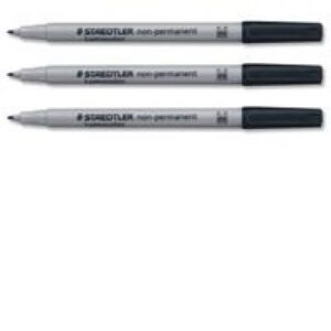OP4374 | Staedtler Lumocolor OHP Pens Medium Non Perm Black 315-9
