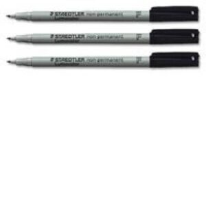 OP4381 | Staedtler Lumocolor OHP Pens Fine Non Permanent Black 316-9