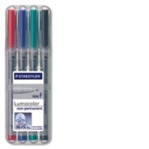 OP4385 | Staedtler Lumocolor OHP Pens Fine Non Perm Wlt 4 316WP4