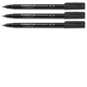 OP7182 | Staedtler Lumocolor OHP Pens Super Fine Permanent Blk 313-9