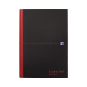 PD1901 | Black n Red A4 Recycled Casebound Notebook