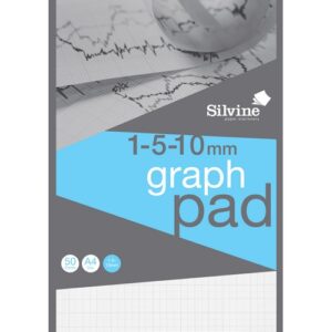 PD2104 | Silvine Student Graph Pad 1:5:10mm 50 Sheets A4 A4GP1510
