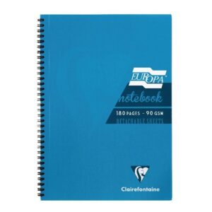 PD2134 | Europa Notebook A4 180 Pages 90gsm Turquoise 5802Z