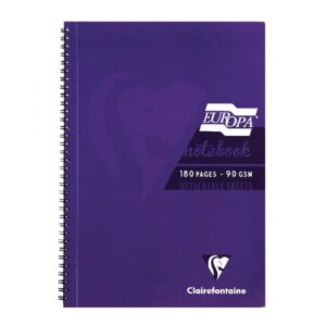 PD2139 | Europa Notebook A5 180 Pages 90gsm Purple 5813Z