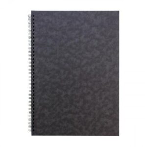 PD9281 | Pressboard A5 Sidebound Black Pack 10