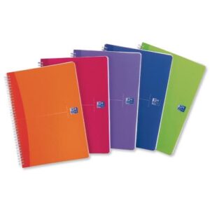 PD9590 | Oxford Office Wirebound Notebook A5 Assorted Pack 5 N002935