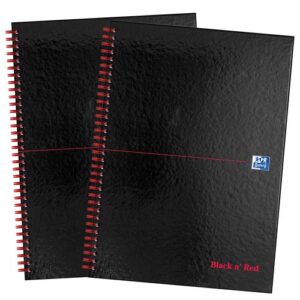 PD9692 | Oxford Black n' Red A4 Glossy Hardback Notebook 140 Page
