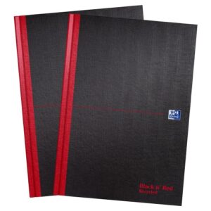 PD9696 | Oxford Black n' Red A4 Matt Hardback Notebook