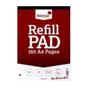 PD9707 | Silvine Refill Pad Feint A4 75gsm 160 Pages A4RPF