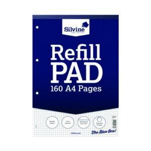 PD9711 | Silvine Refill Pad 5mm Square A4 75gsm 160 Pages A4RPX