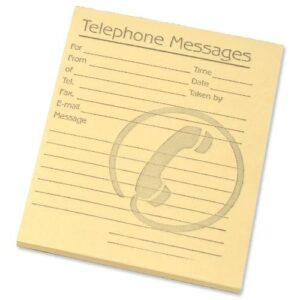 PD9898 | Telephone Message Pad 80 Sheets 127x102mm Yellow Paper