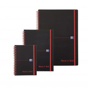 PD9951 | Black N Red A6 Wirebound PP Notebook Ruled & Perf 140 pgs