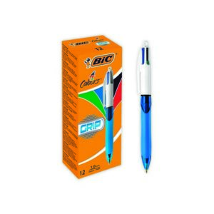 PE1106 | Bic 4 Colours Comfort Grip Ballpoint Pen Pack of 12