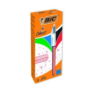 PE1145 | Bic 4 Colours Ballpoint Pen Gld 12s