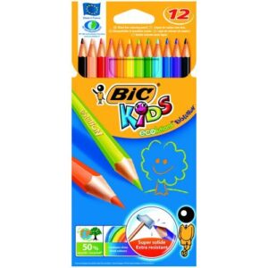 PE1369 | Bic Kids Evolution Colour Pencils Assorted Wallet of 12