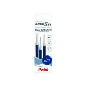 PE1382 | Pentel Energel Refill Wallet Blu Pk3