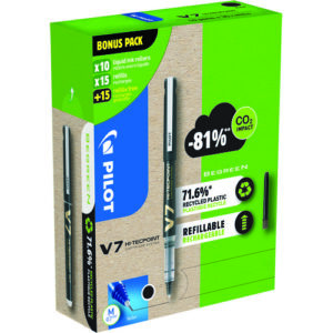 PE1890 | Pilot V7 Refillable - Greenpack Black
