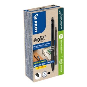 PE2261 | Green Pack Frixion Ball Plus 07 - 10+10 Refills - Black