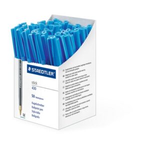 PE3160 | Staedtler Stick Ballpoint Pen Medium Blue 430 M-3CP502