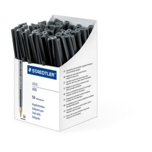 PE3161 | Staedtler Stick Ballpoint Pen Medium Black 430 M-9CP502