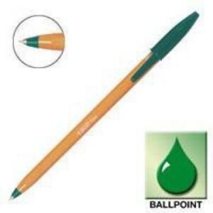 PE3988 | Bic Orange Ball Point Pen Fine Point Green 1199110113