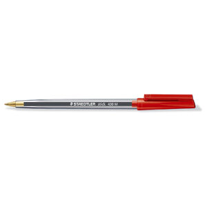 PE4050 | Staedtler Stick 430 Medium Ball Point Pen Red 430M-2