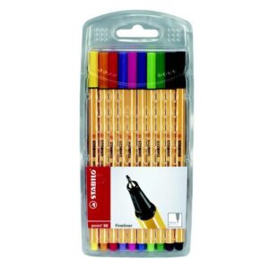 PE4548 | Stabilo Point 88 Fineliner Pen Wallet Of 10 Assorted 88/10